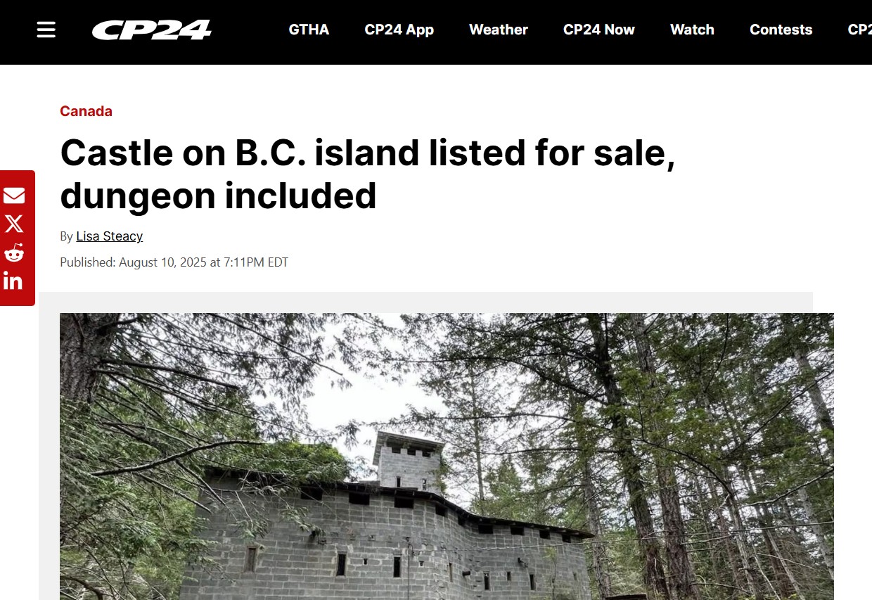 “Castle” on Cortes Island for sale